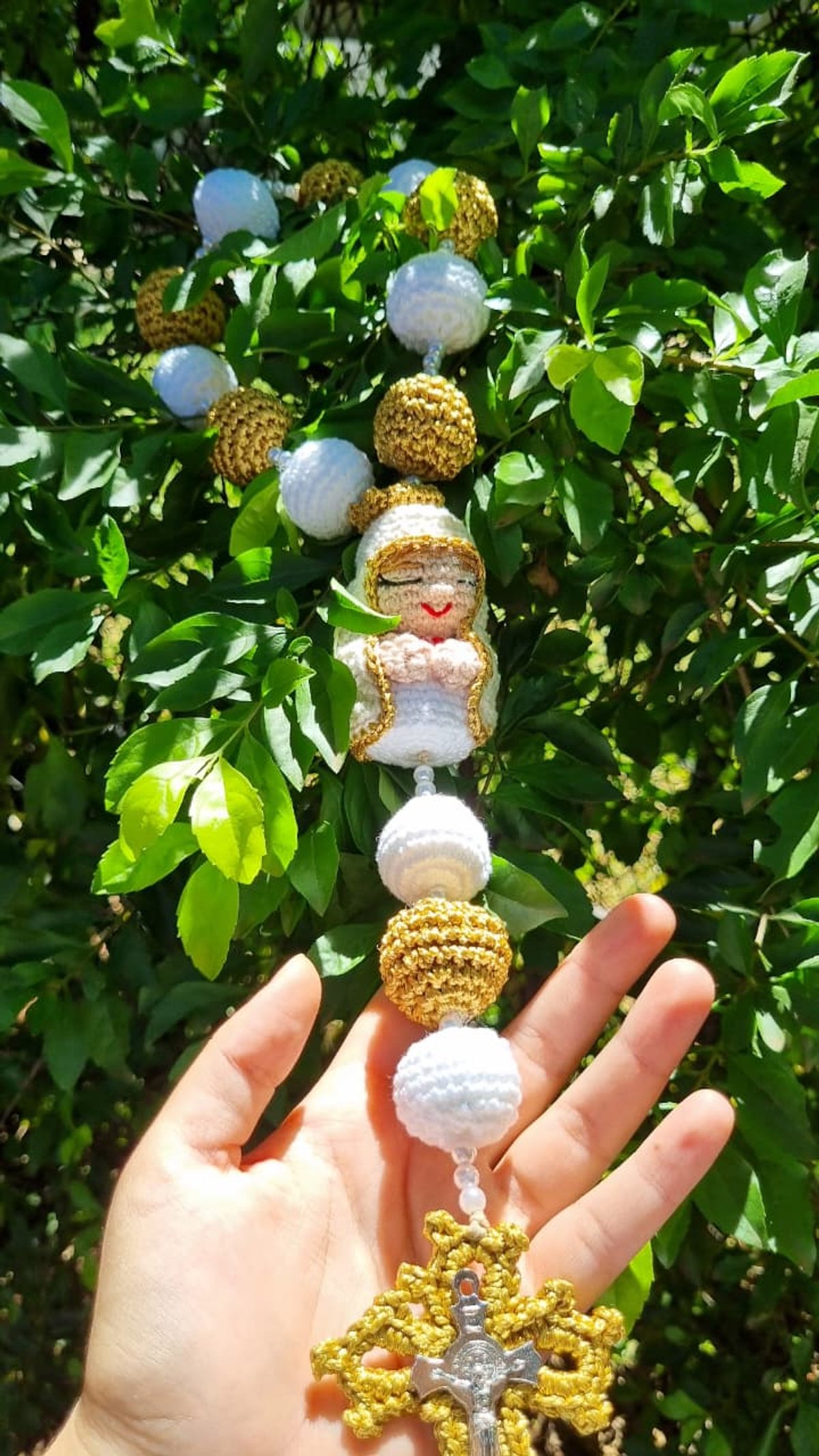 Denario de amigurumi con la Virgencita - 3