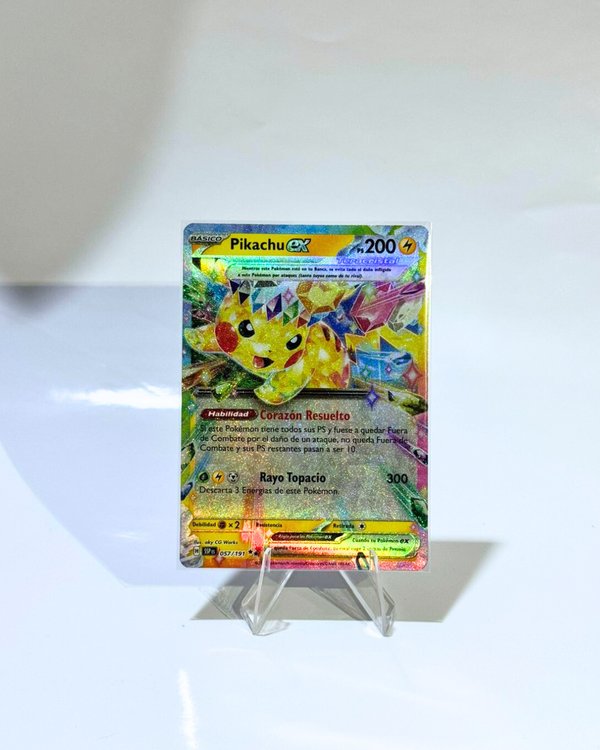 Pikachu ex - 057/191 - SV08: Surging Sparks (SSP) Español 