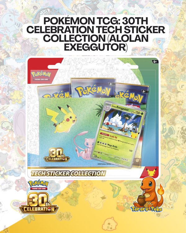 Pokemon TCG: 30th Celebration Tech Sticker Collection Alolan Exeggutor