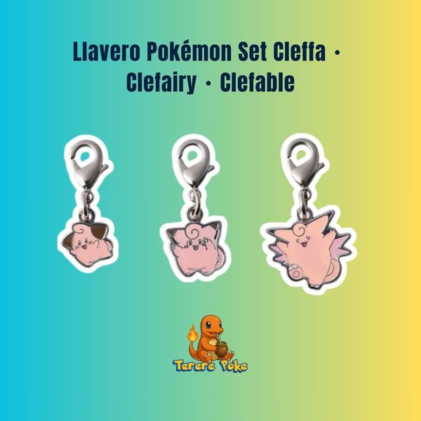 Llavero Pokémon Set Cleffa・Clefairy・Clefable