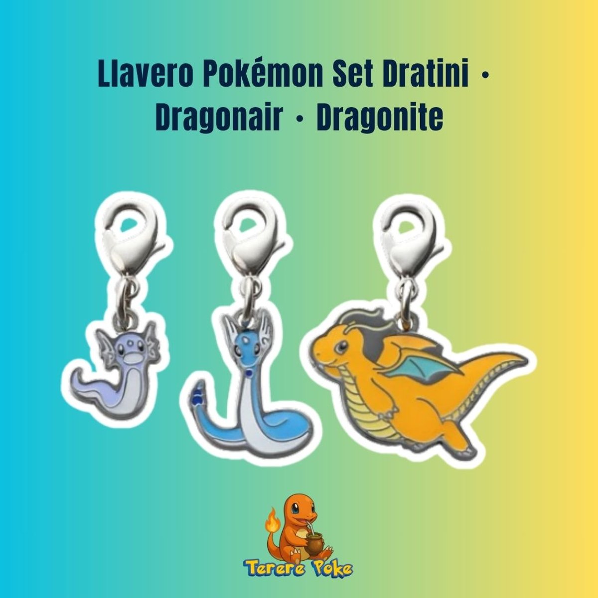 Llavero Pokémon Set Dratini・Dragonair・Dragonite