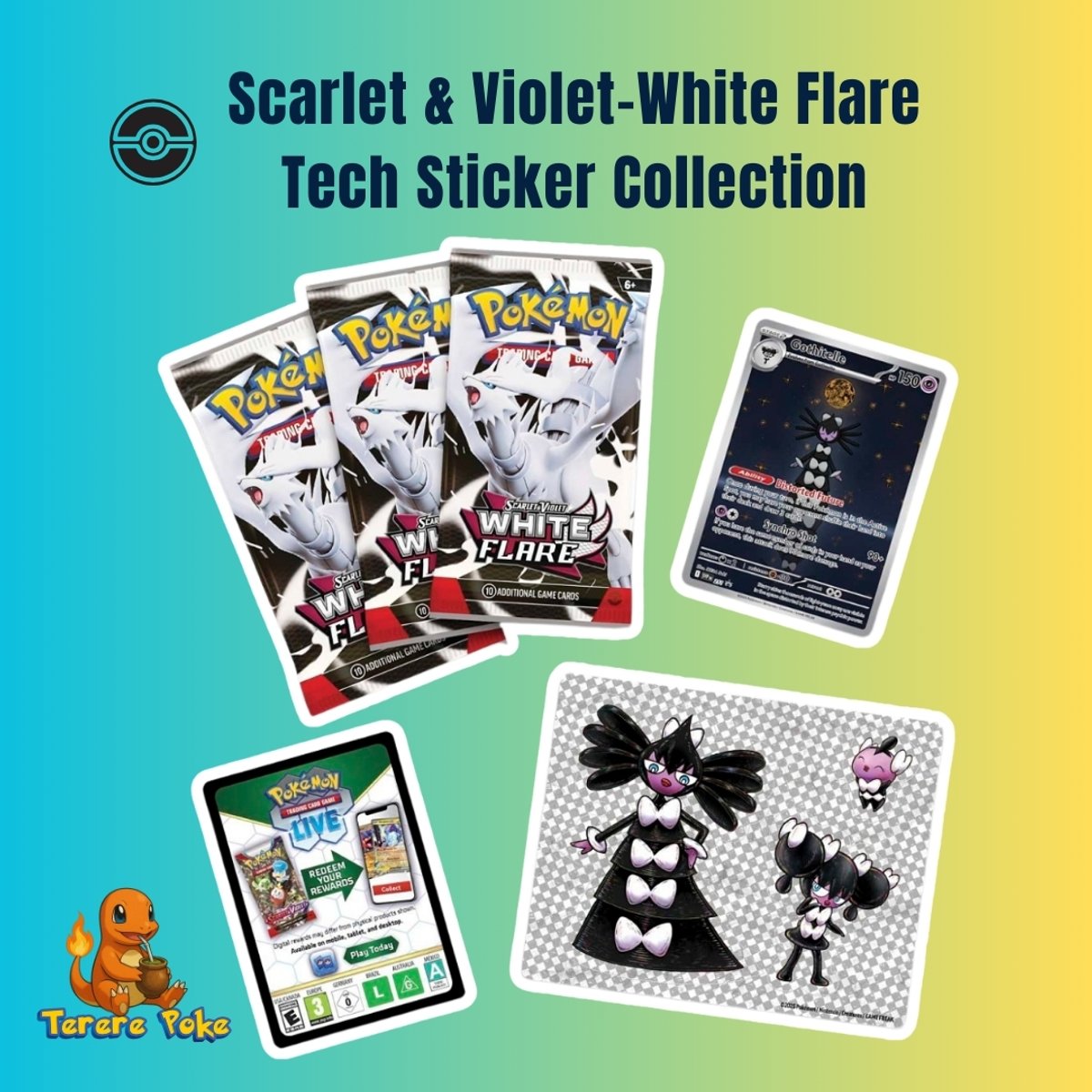 White Flare Tech Sticker Collection