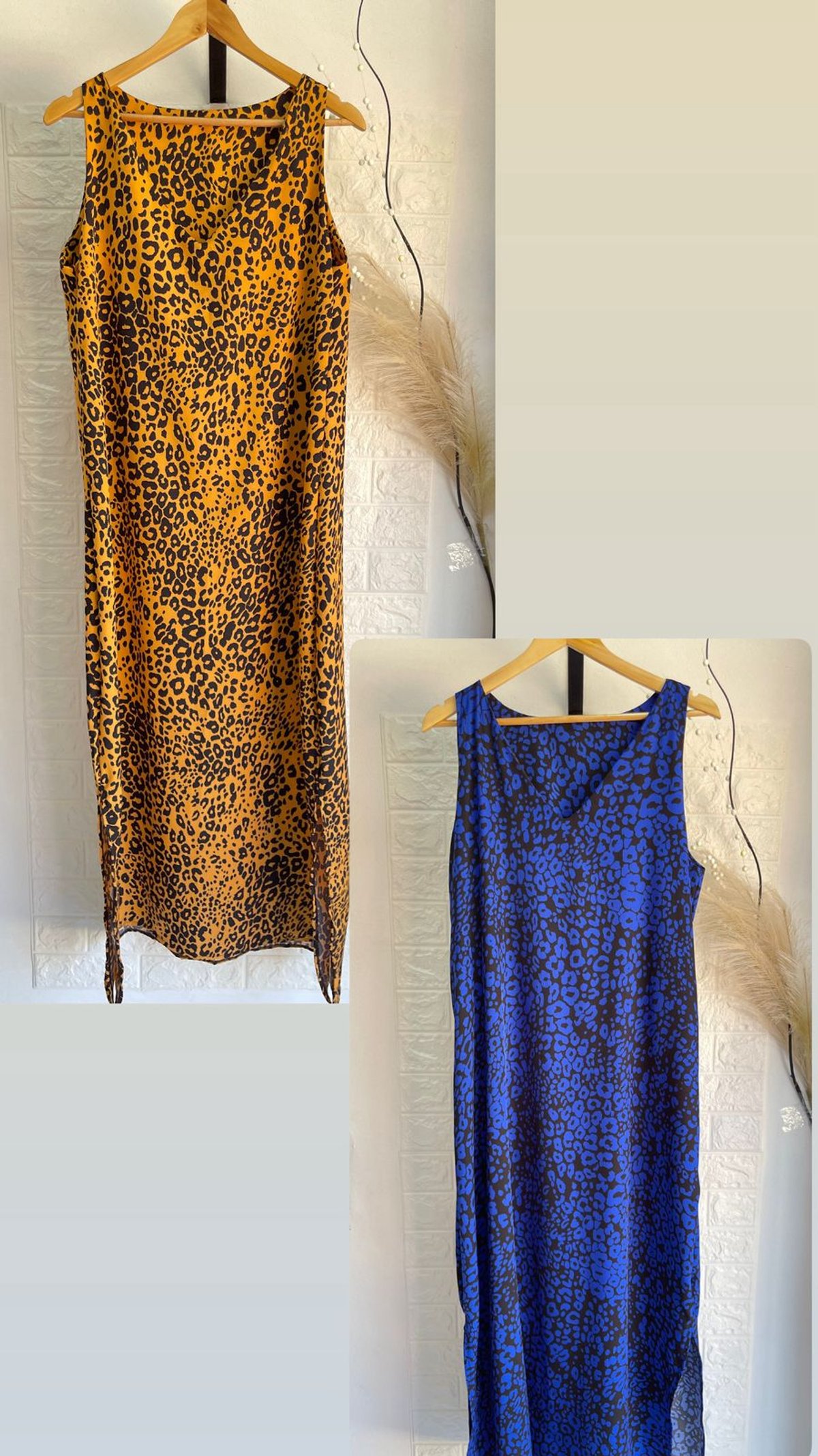 Vestido Animal Print Azul