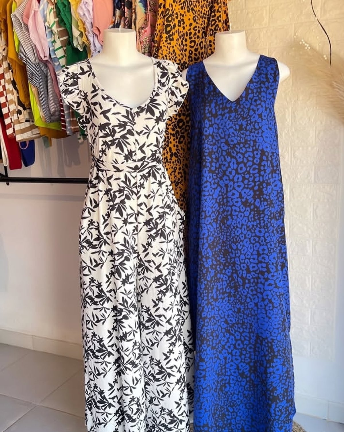 Vestido Animal Print Azul - 2