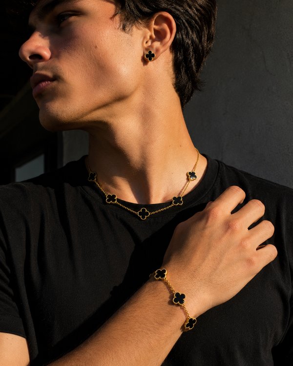 Kit VC Cadena/Pulsera Black-Gold