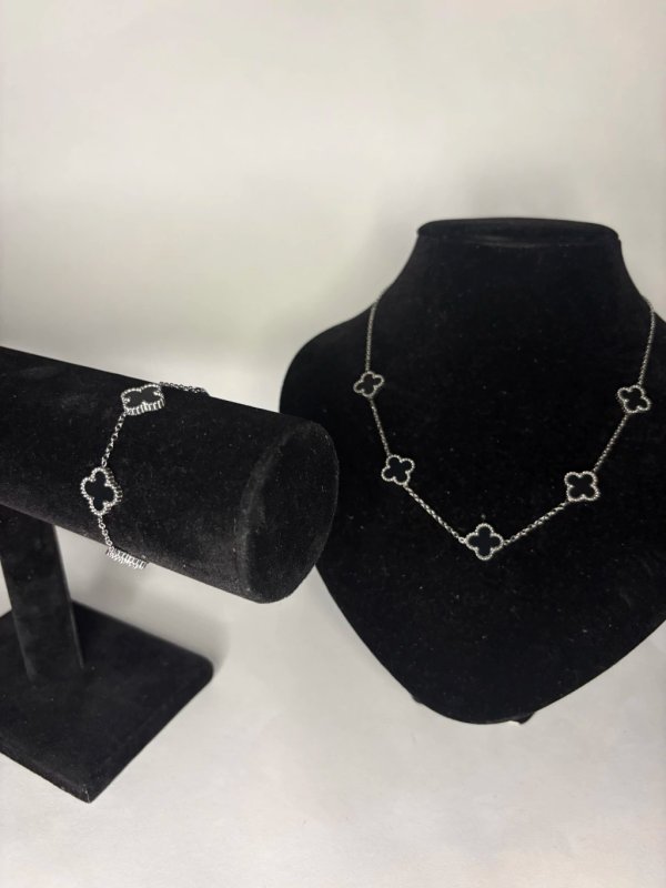 Kit VC Cadena/Pulsera Black-Silver