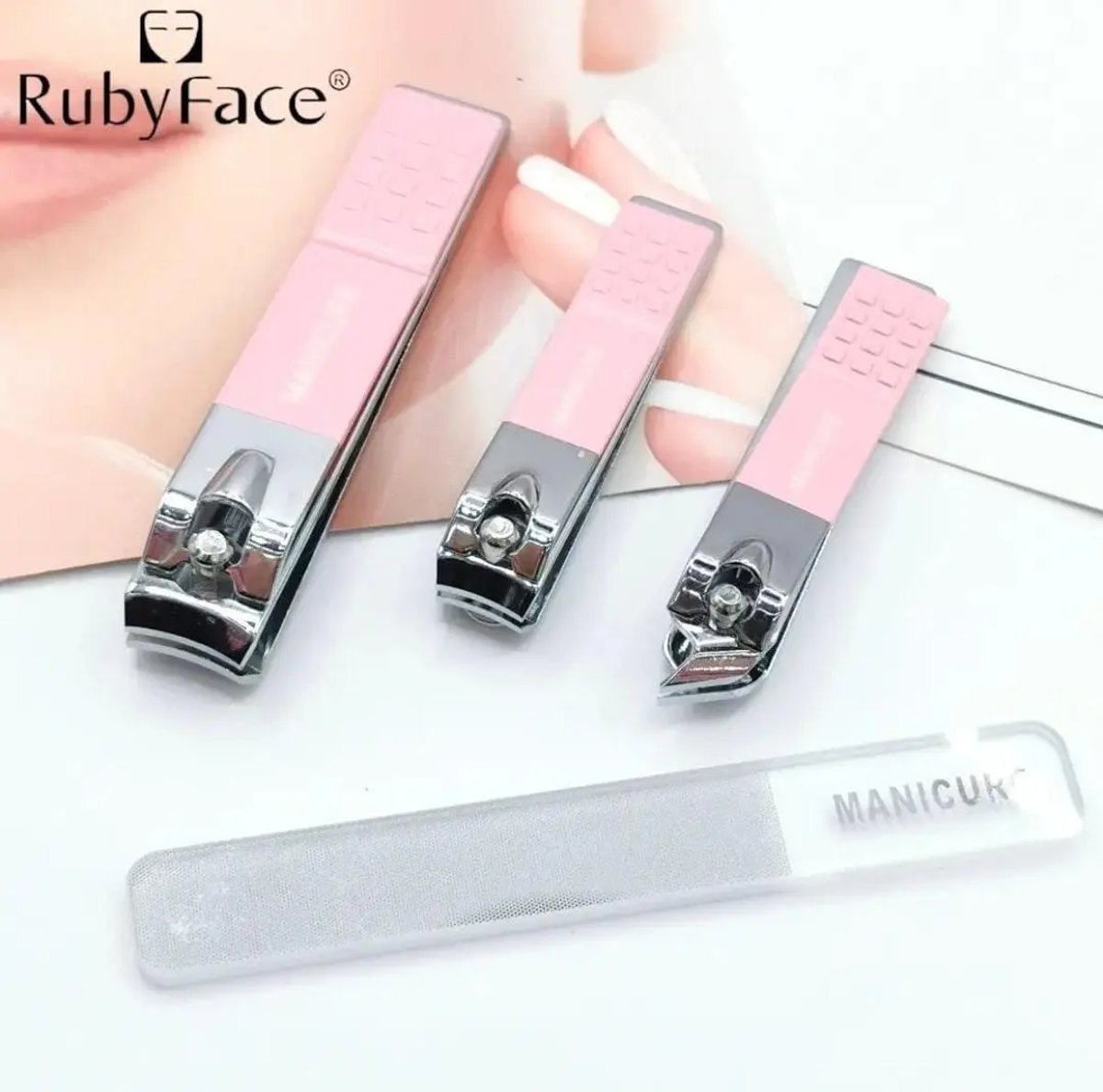 SET CORTA UÑAS 3PCS+LIMA DE UÑA 1PCS – RUBY FACE 6972547654753 - 2