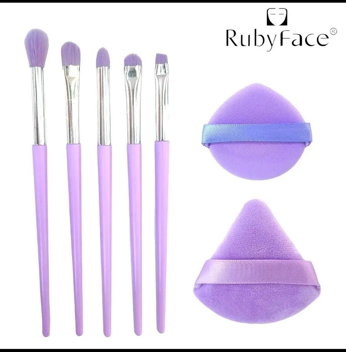 SET DE BROCHA 5PCS + ESPONJITA +CISNE – RUBY FACE 9915716334169 - 2