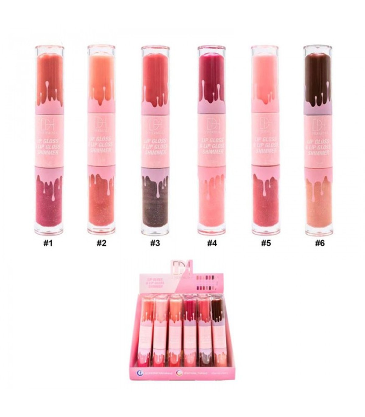 Labial Lip Gloss 2 EN 1 Brillo D'hermosa -7842383011388