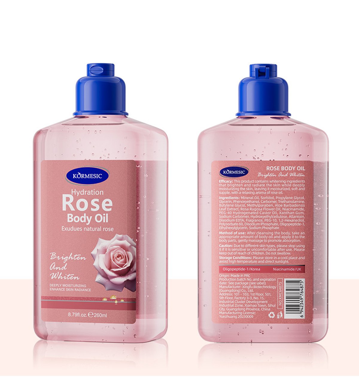 Aceite hidratante corporal de rosas 260ML - KORMESIC 6942349764875