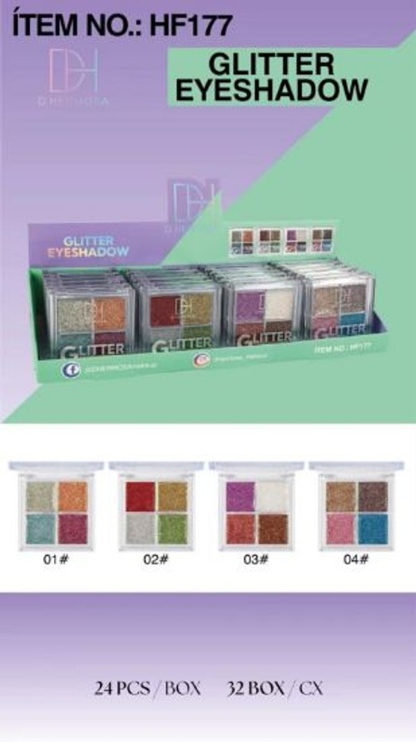 Paleta de Glitter para ojos D'hermosa-7842383013245