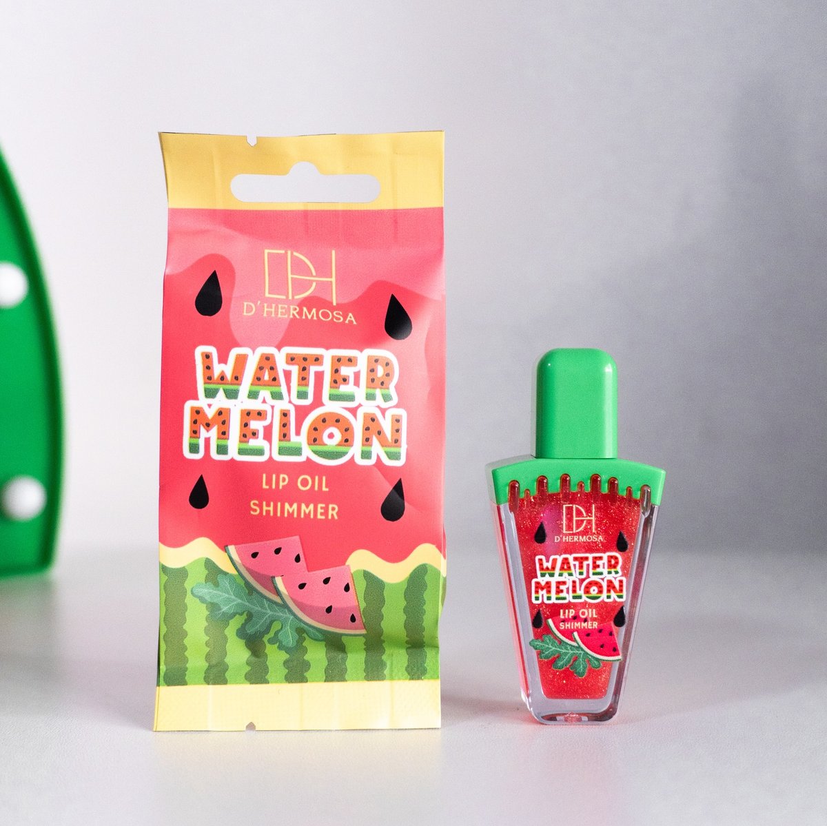 Lip Oil Shimmer – Watermelon D'HERMOSA-7842383012149