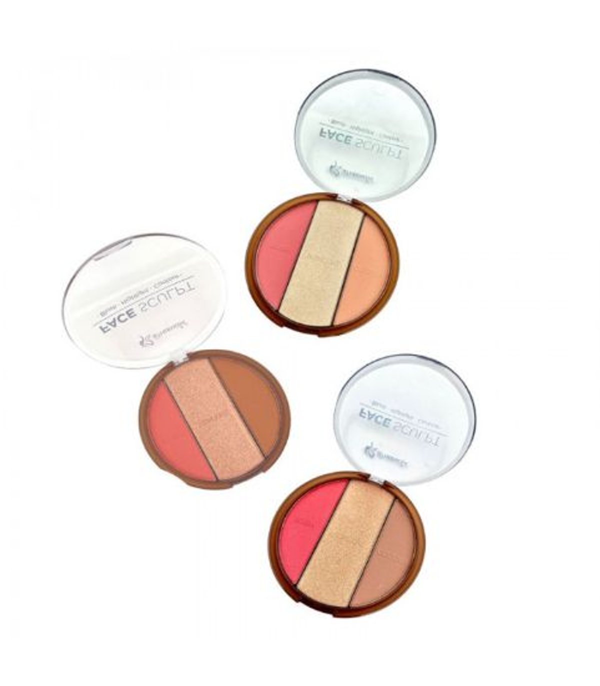 Paleta 3 en 1 Rubor/Contorno/Iluminador D'hermosa-7842383009804 - 3