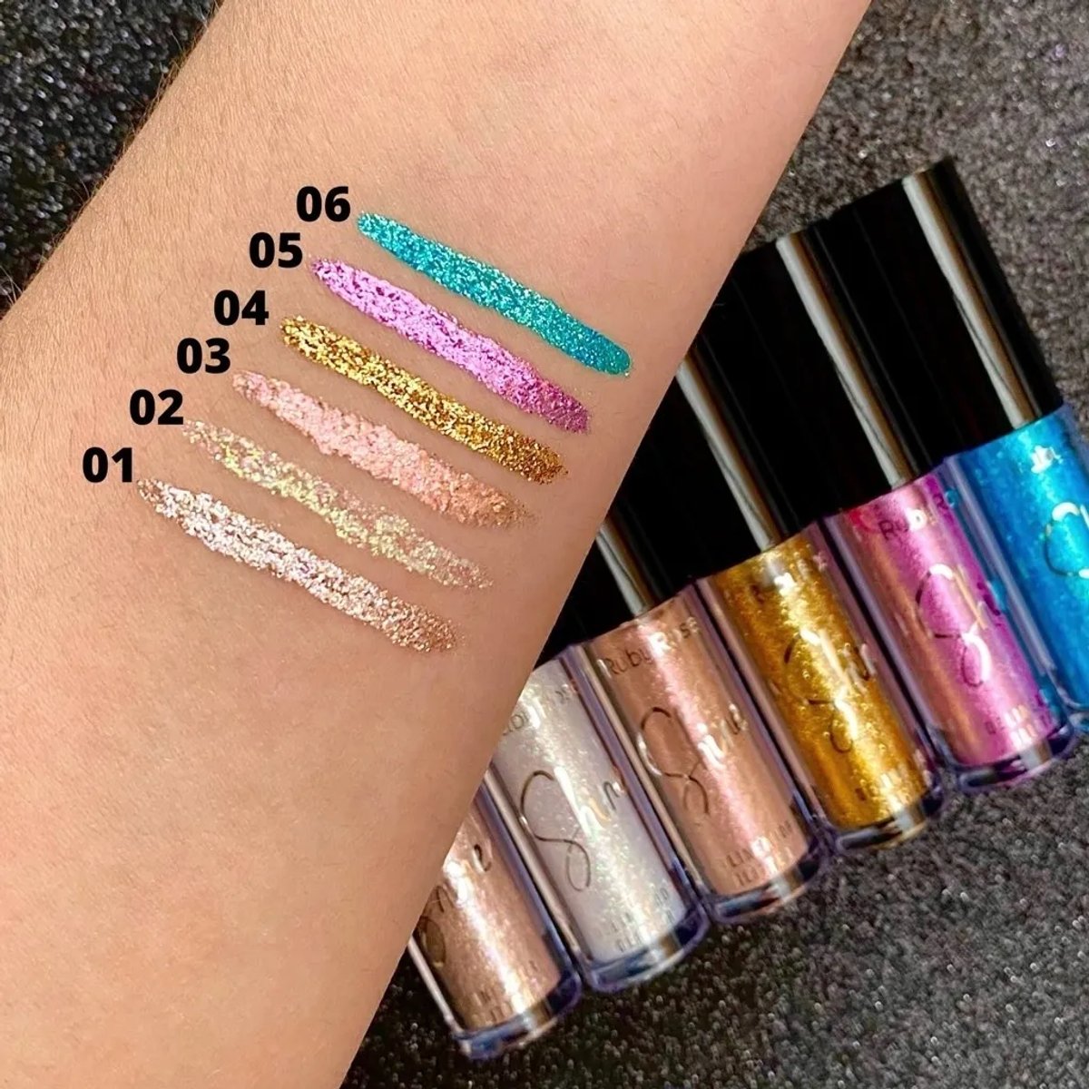 Shine Delineador Glitter -Ruby Rose - 3