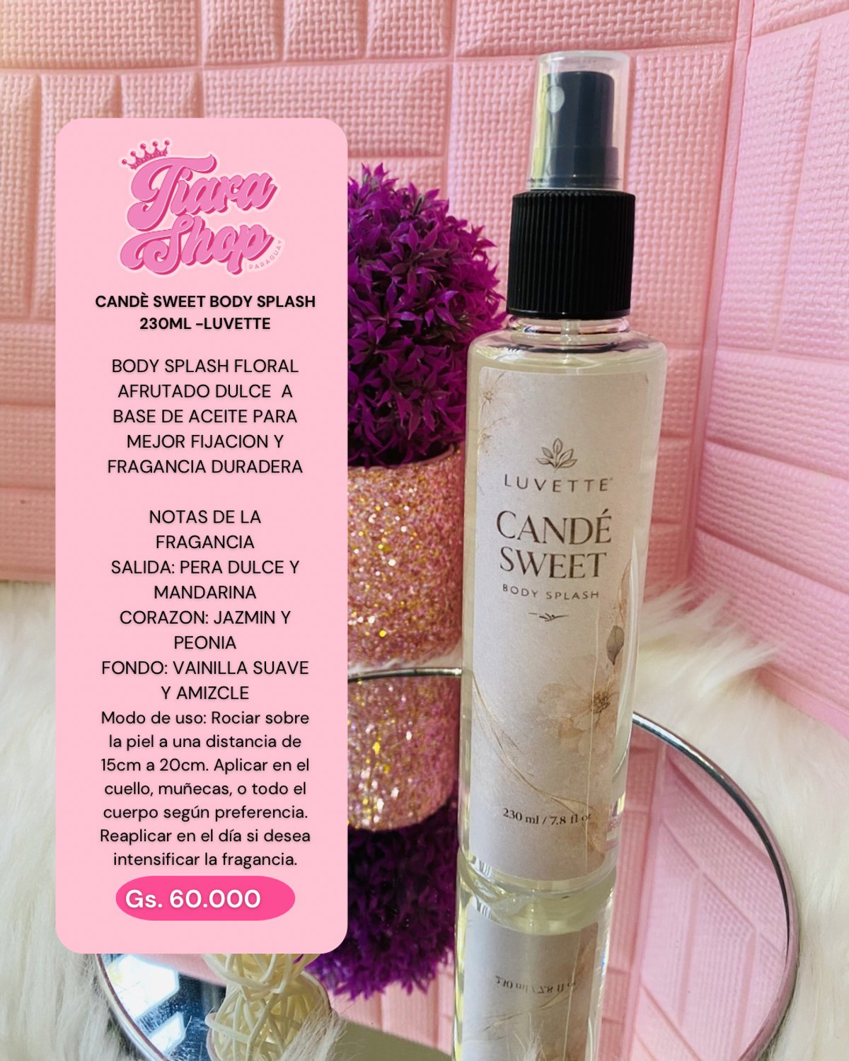 CANDÈ SWEET BODY SPLASH 230ML -LUVETTE - 2