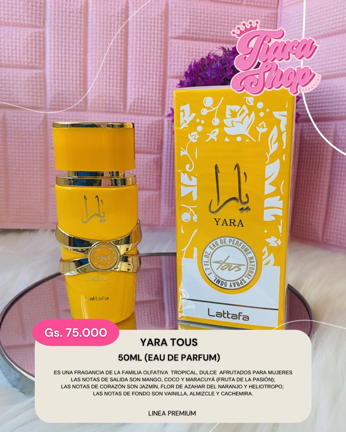 YARA TOUS-LINEA PREMIUM LATAFFA 50ML EAU DE PARFUM