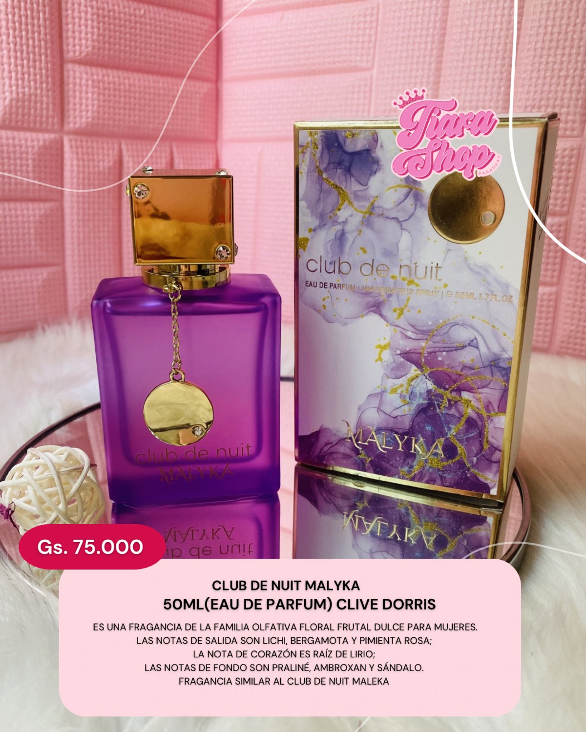 CLUB DE NUIT MALYKA -CLIVE NORRIS 50ML EAU DE PARFUM