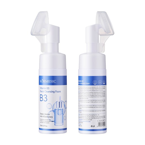 Limpiador Facial Mousse con cepillo de masaje para rostro- KORMESIC