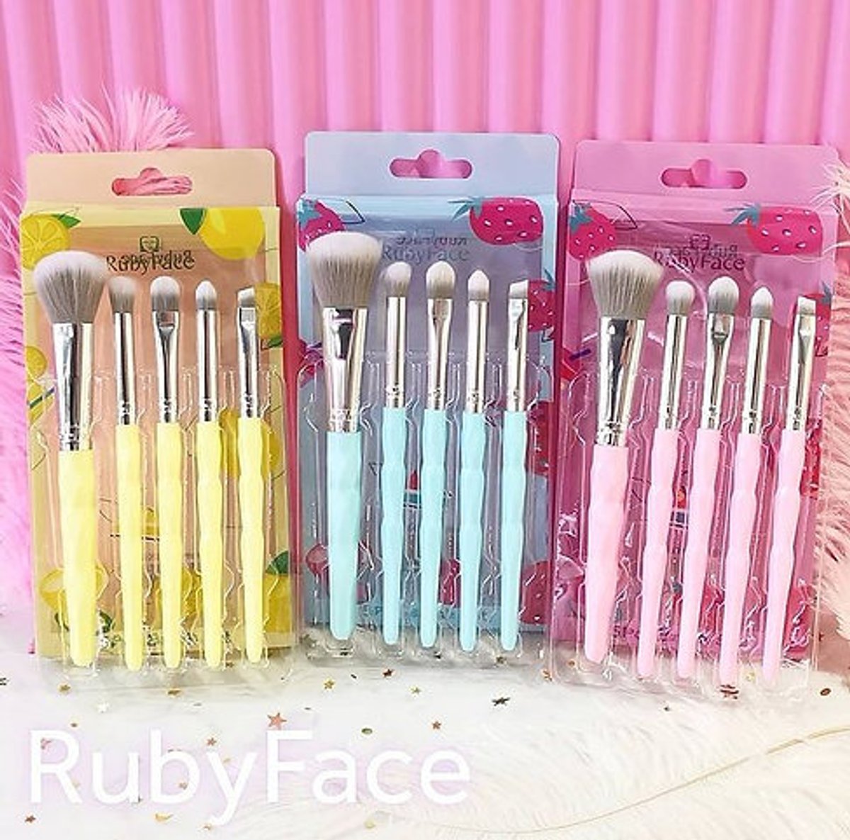 SET DE BROCHAS 5 PIEZAS -RUBY FACE 9915716122117