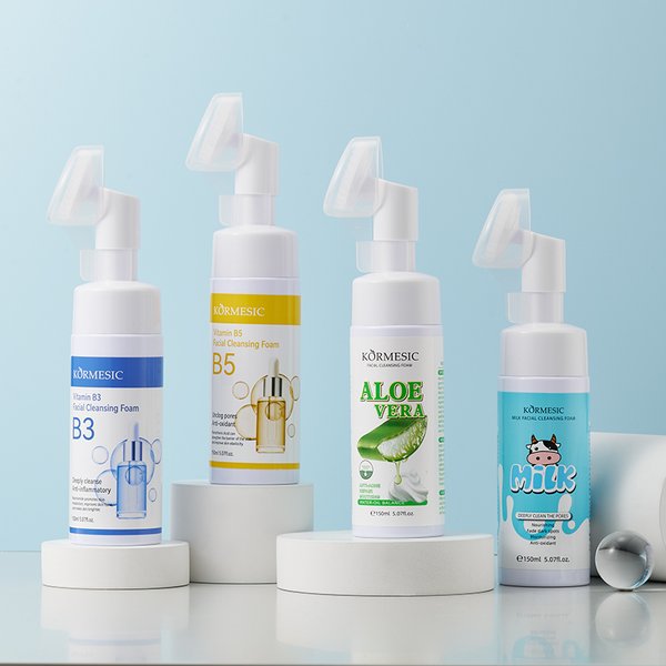 Limpiador Facial Mousse con cepillo de masaje para rostro- KORMESIC