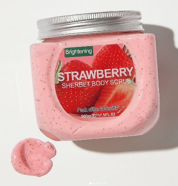 Exfoliante corporal strawberry 350 ml - Wokali