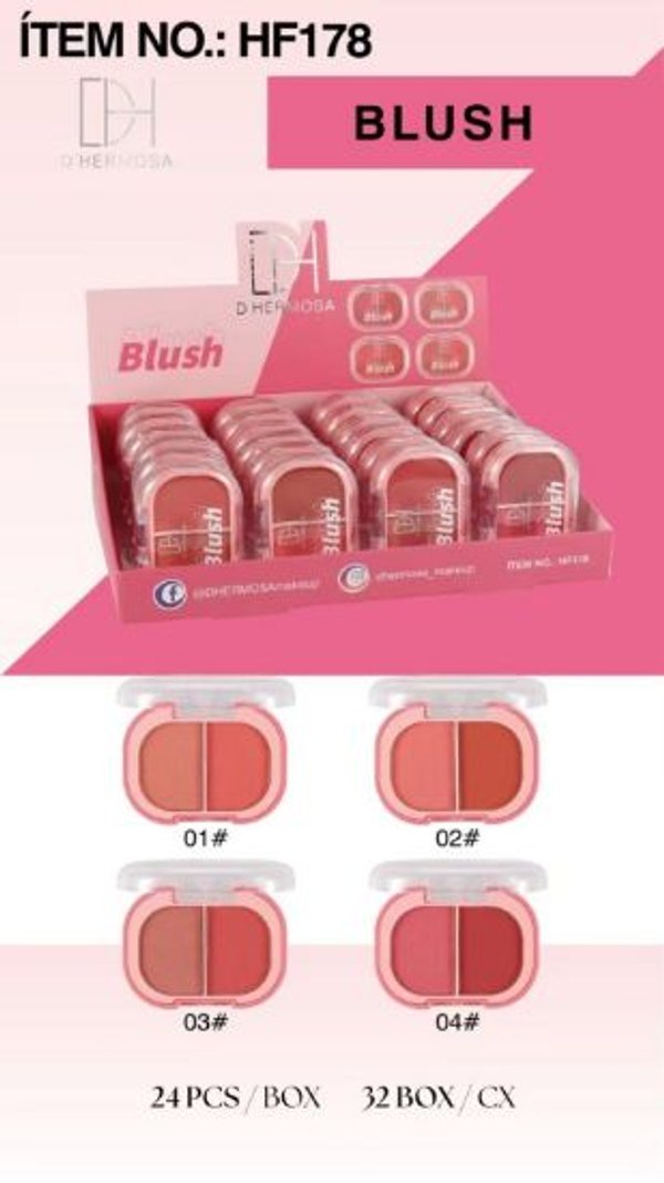 Rubor duo en polvo  D'hermosa-7842383013269