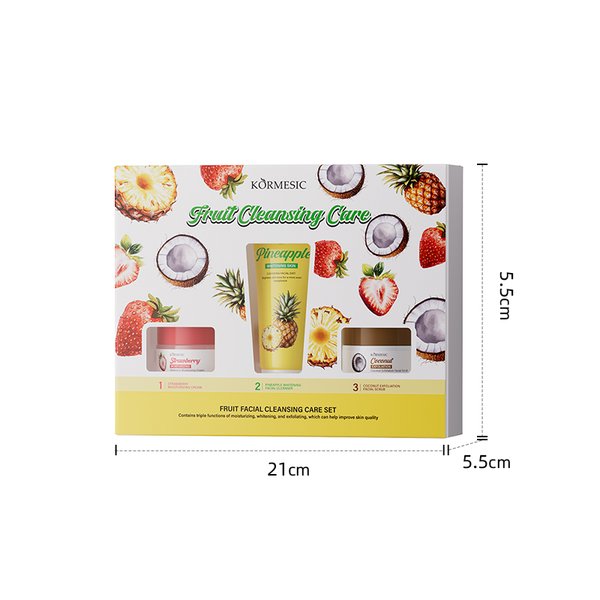Set de cuidado limpiador facial de frutas - Kormesic