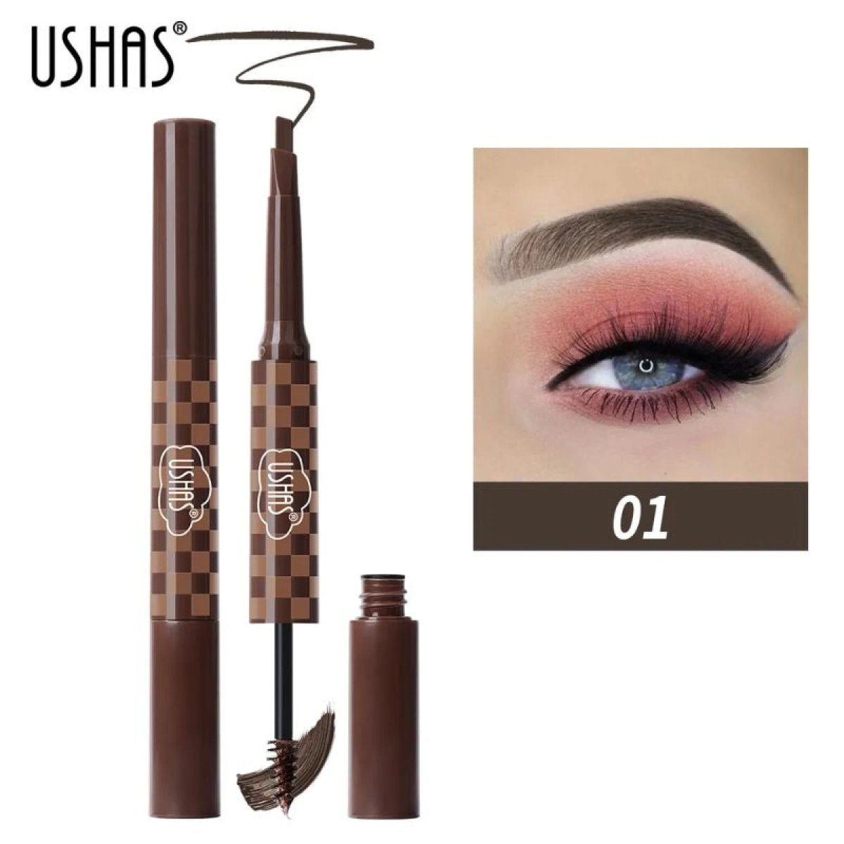 Lapiz 2 En 1 Para Cejas - Ushas  - 2