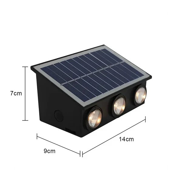 Aplique solar 6 lupas