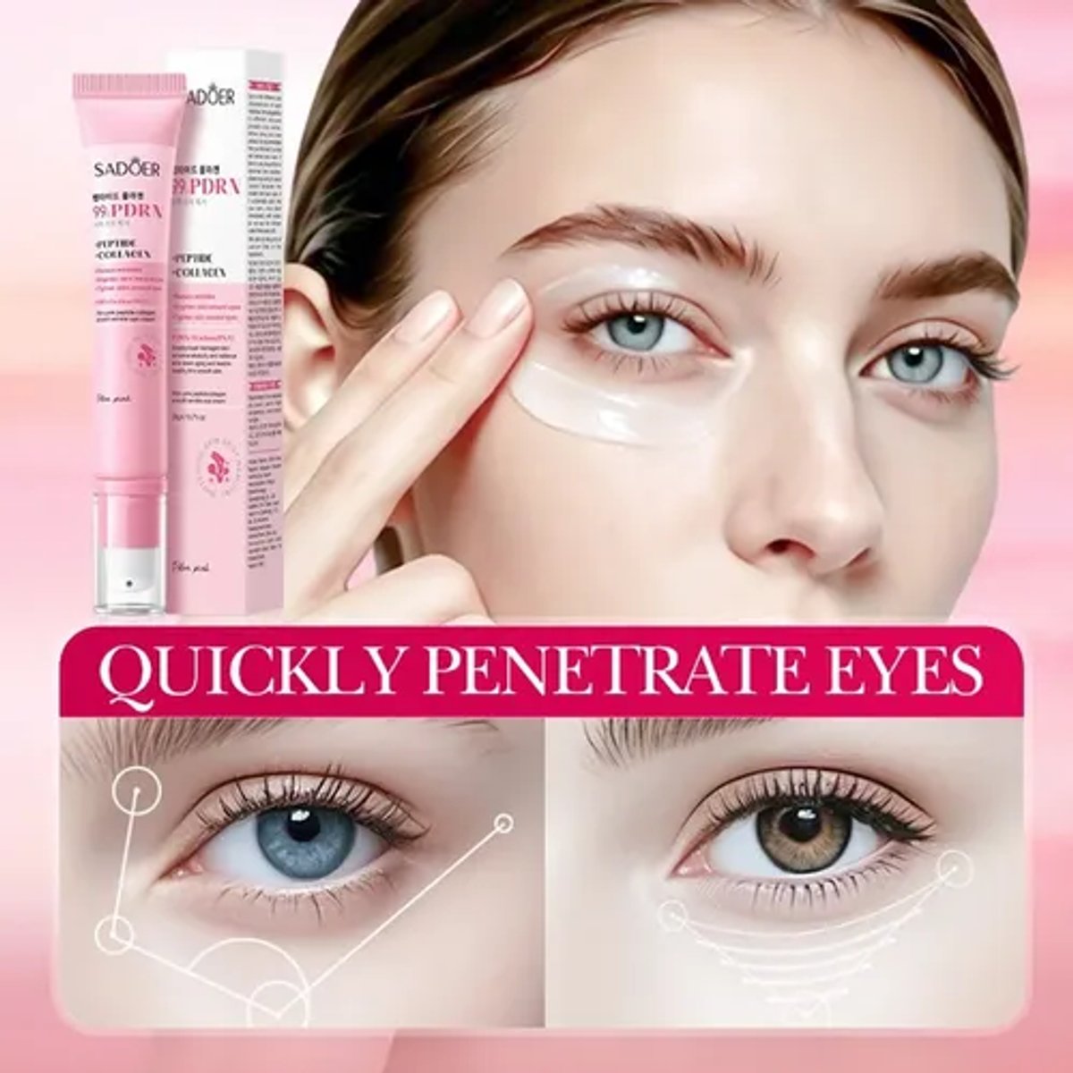 Contorno de Ojos PDRN ADN de Salmón 20 g | Hidratación y Cuidado Facial - 2