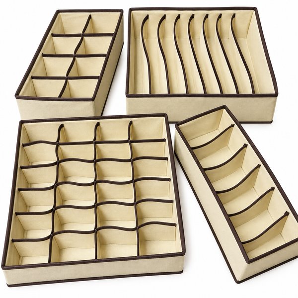 Organizadores De Ropa Interior X4 Set Beige