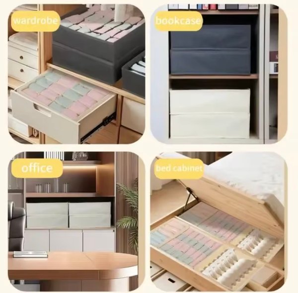 Kit de 4 organizadores de ropa interior 