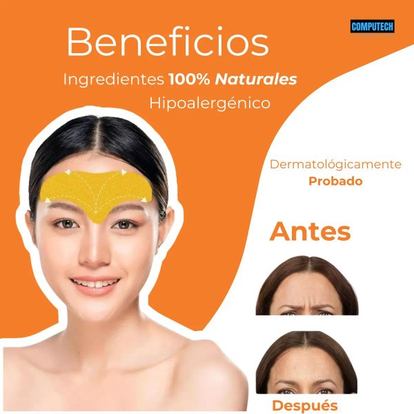 Parche antiarrugas para la frente 10 unidades