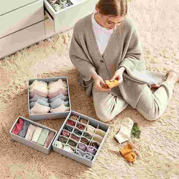 Kit de 4 organizadores de ropa interior 