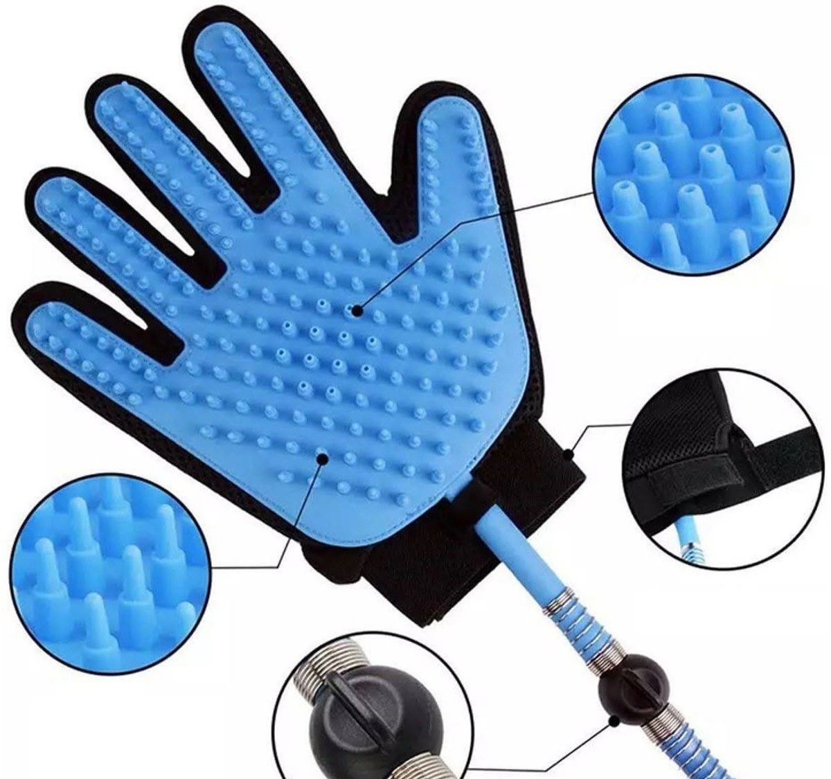 Guante Manguera Masajeador y Cepillo de Baño para Mascotas (Pet Bath Sprayer & Grooming Glove) - 2