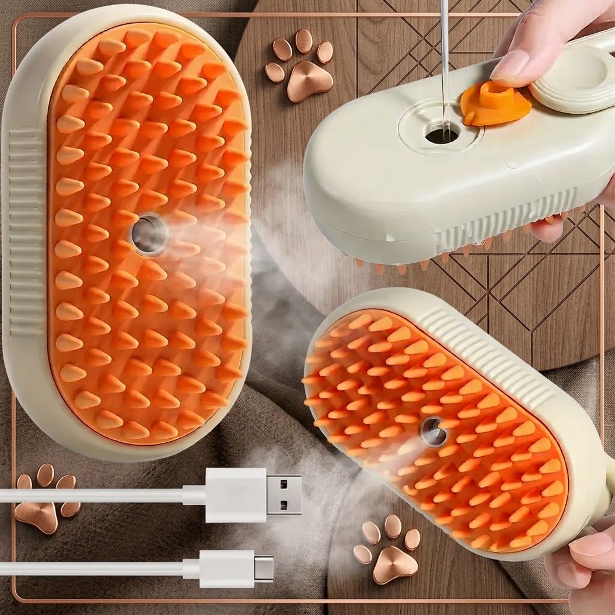Cepillo a Vapor recargable para mascotas - 2