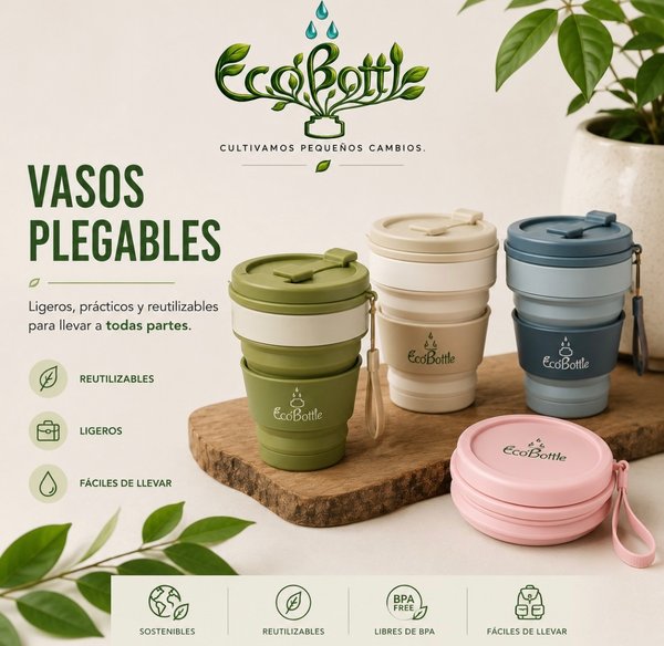 Vaso de silicona plegable 