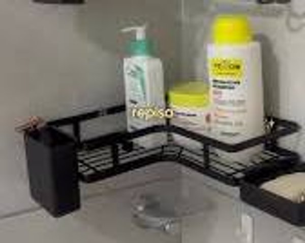 Set Organizador de Baño y Ducha Premium – Estantes Esquineros Autoadhesivos (Negro Mate