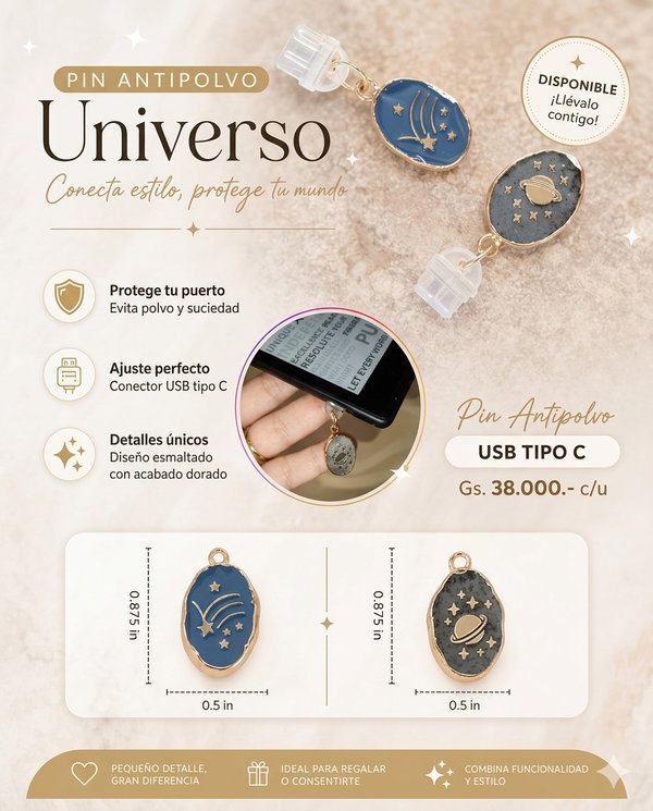Pin Antipolvo USB-C - Estrella 