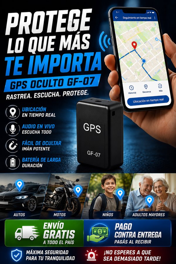 GPS Oculto GF-07 Mini Rastreador Magnético