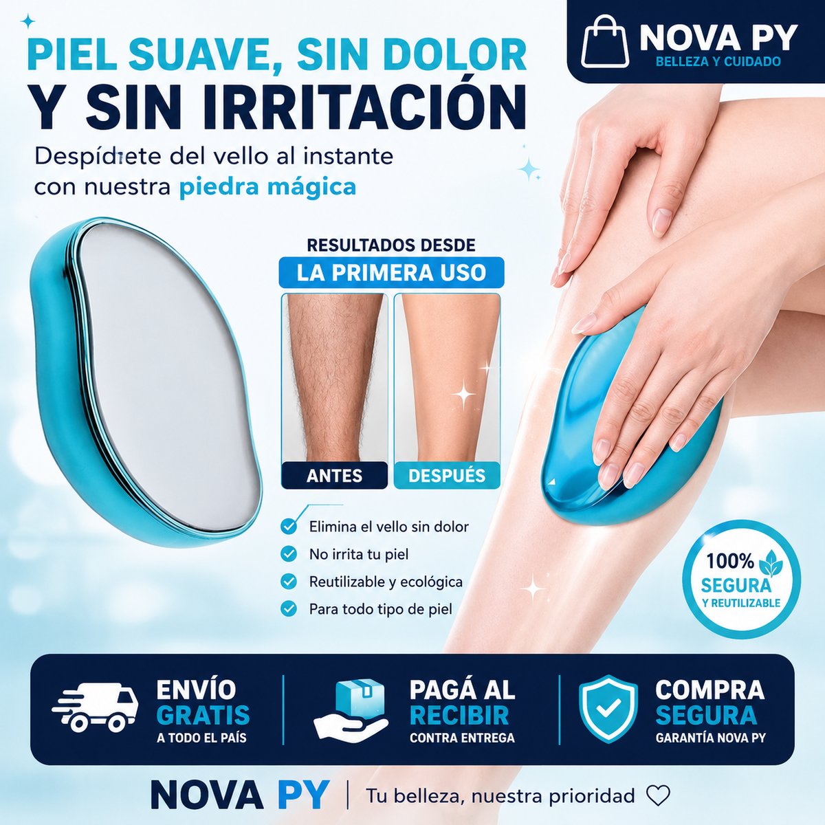 Depilador Nano Cristal Premium | Sin Dolor