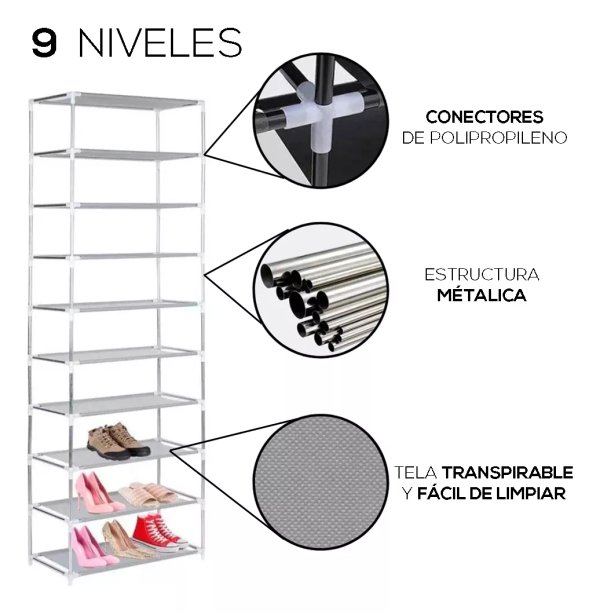 Zapatero Armable de 9 Niveles