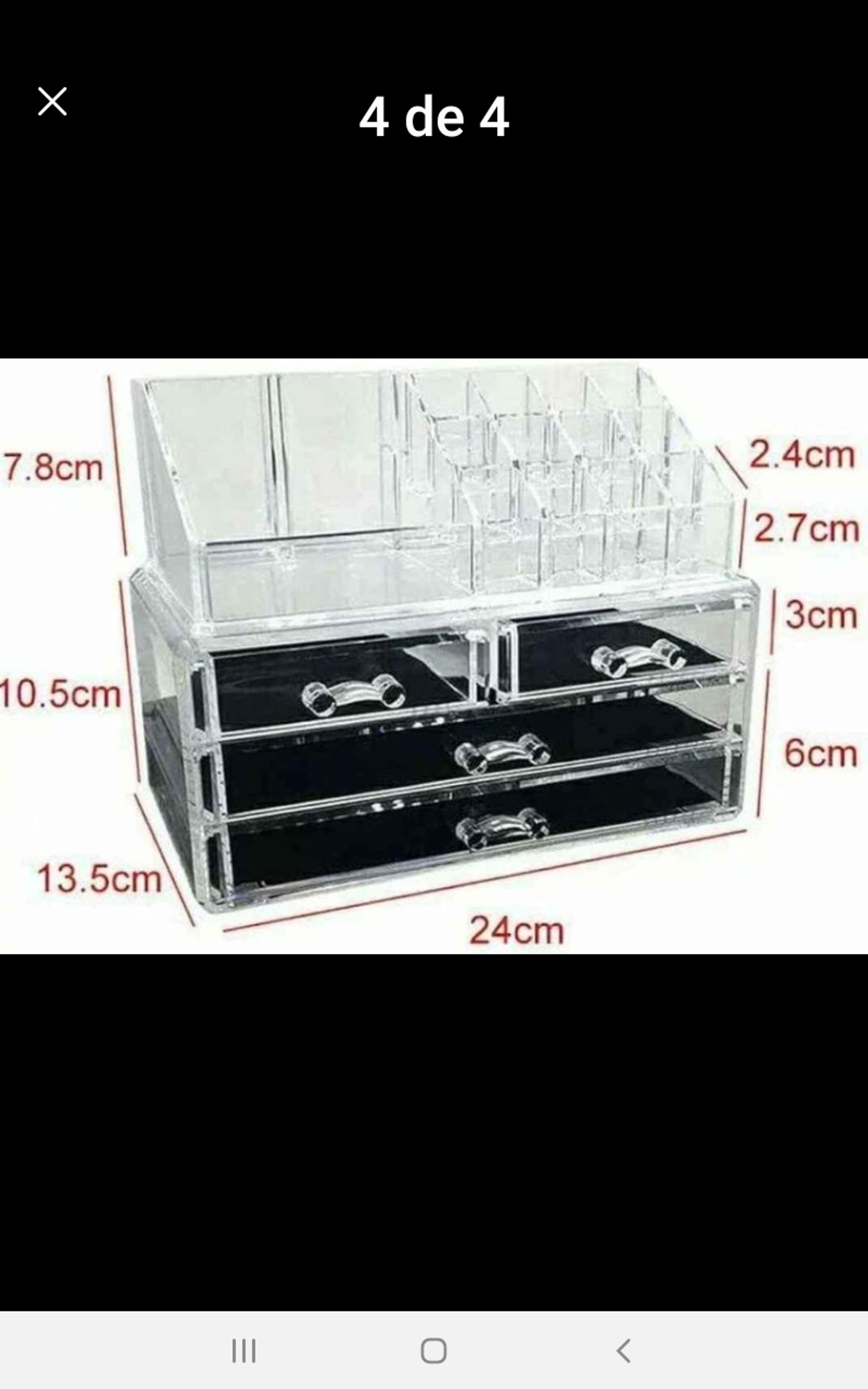 ORGANIZADOR ACRÍLICO TRANSPARENTE PARA MAQUILLAJE  - 7