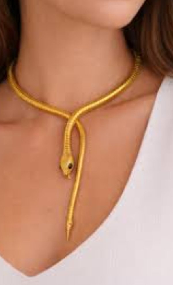 COLLAR MOLDEABLE DORADO SERPIENTE