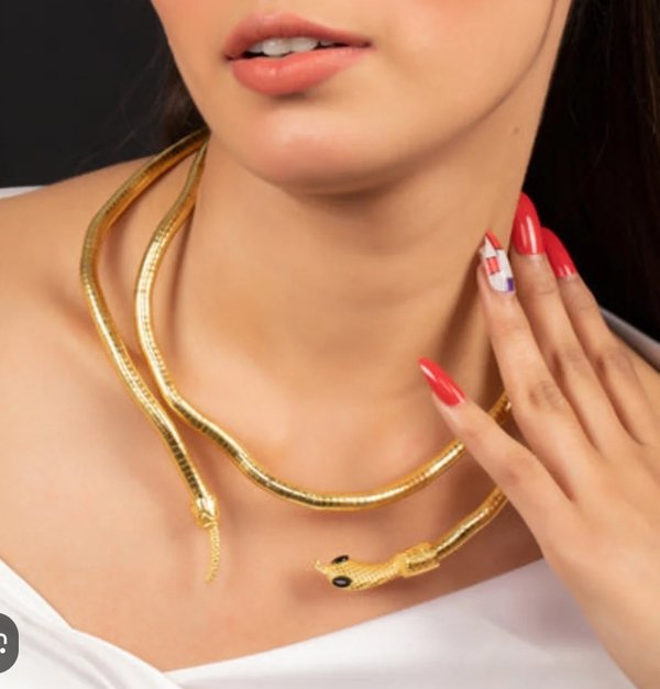 COLLAR MOLDEABLE DORADO SERPIENTE