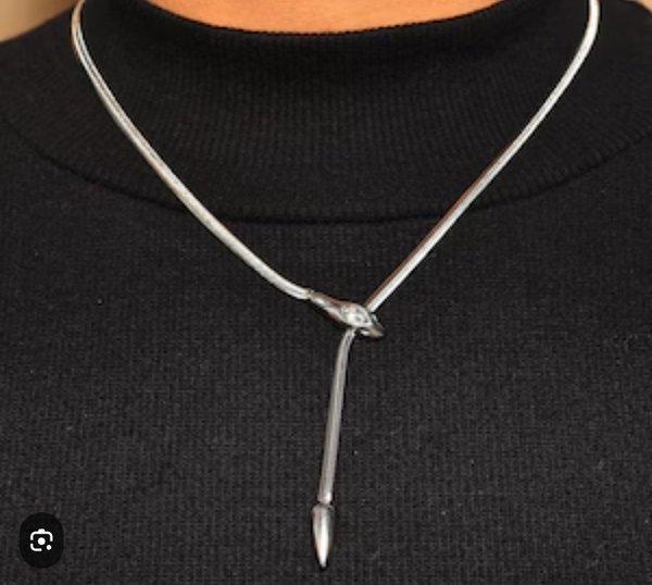 COLLAR SERPIENTE PLATEADO