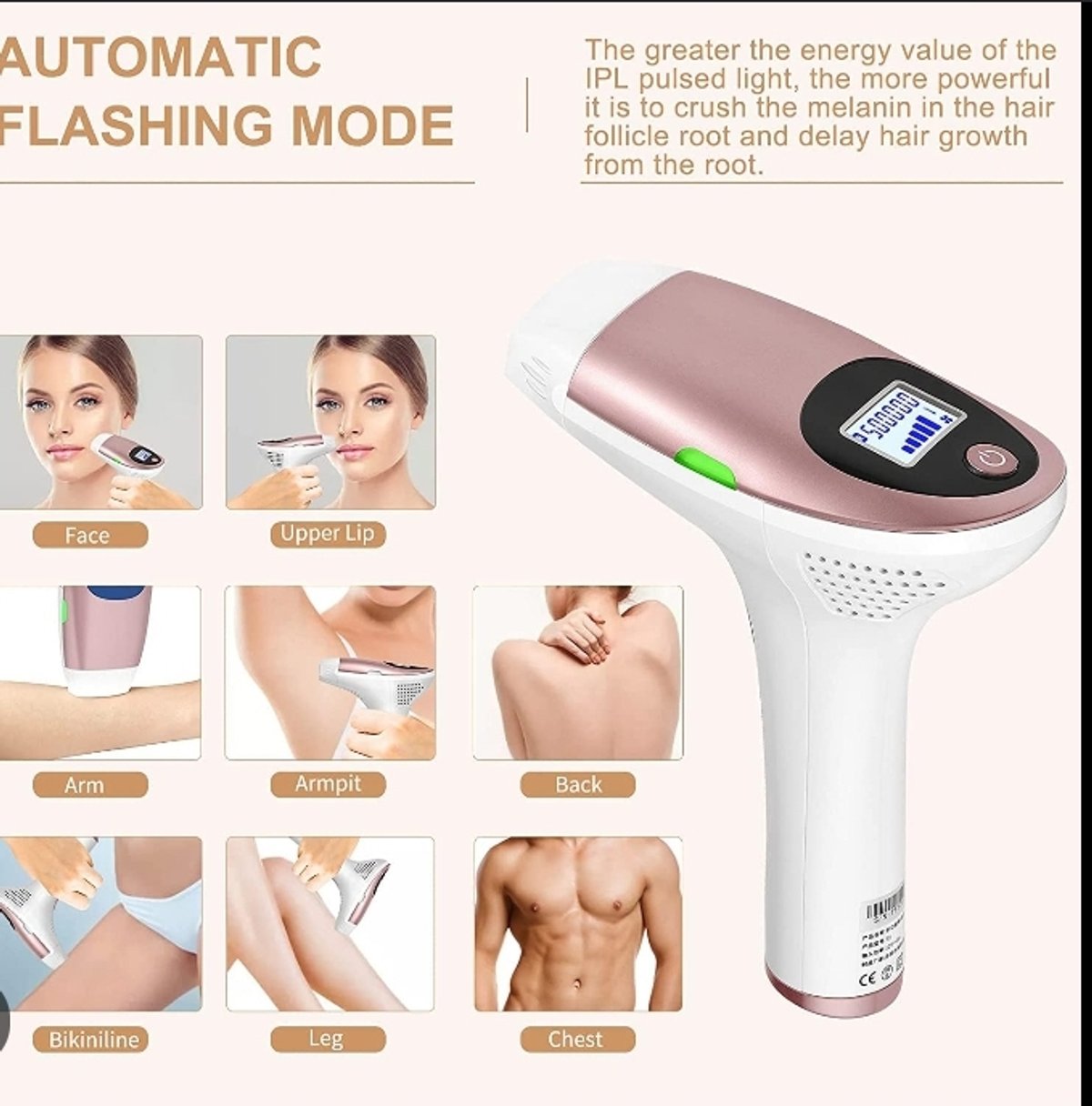 DEPILADORA CORPORAL LÁSER IPL 