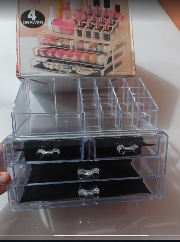 ORGANIZADOR ACRÍLICO TRANSPARENTE PARA MAQUILLAJE 