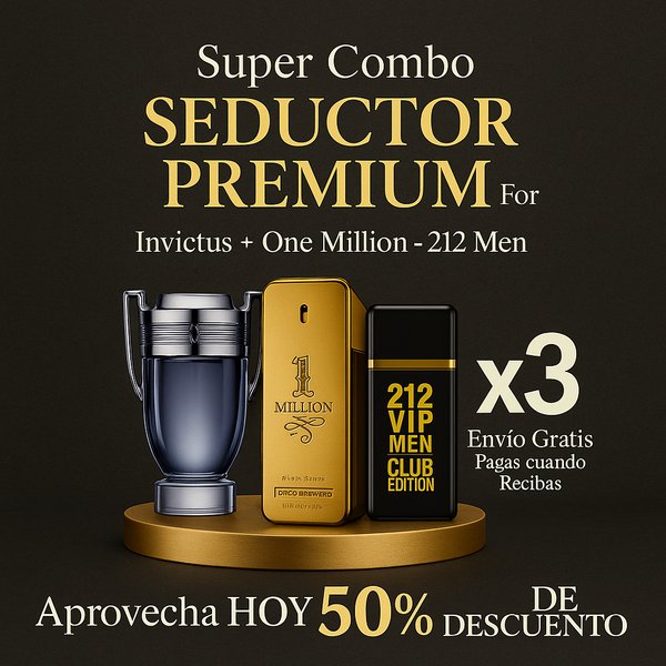 KIT 3 PERFUMES MASCULINOS