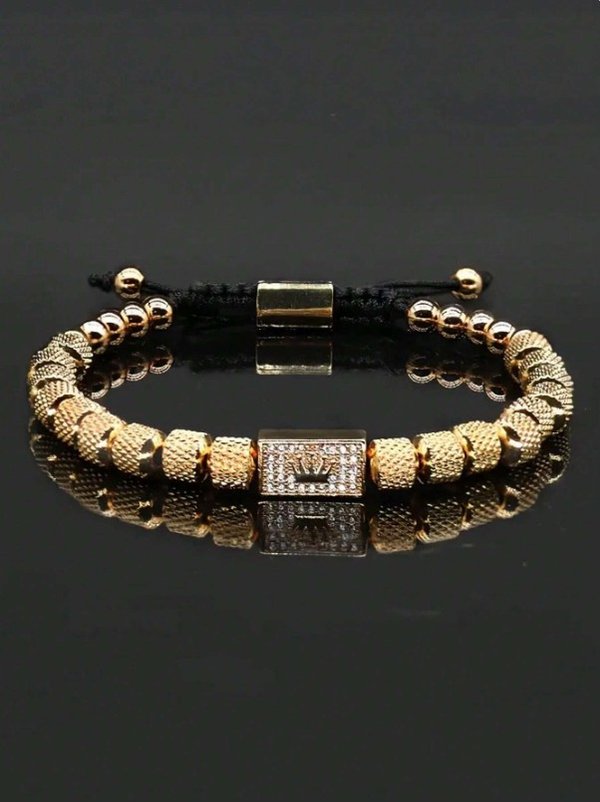 Pulsera Corona Real ajustable de Acero Inoxidable